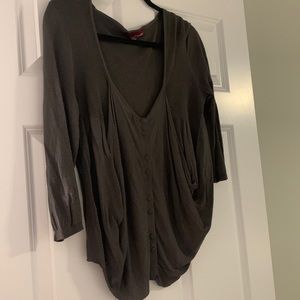 Olive green Line and Dot sweater